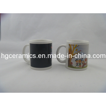 Taza del cambio del color, taza impresa etiqueta cambi